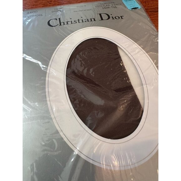 VTG NEW Christian Dior Pantyhose Lot of 7 Size 3 & 4 Brown Beige Black Navy - Picture 6 of 13